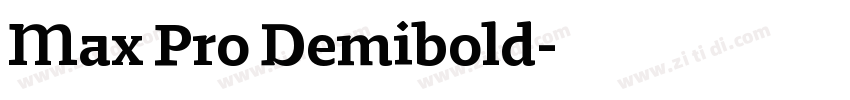 Max Pro Demibold字体转换
